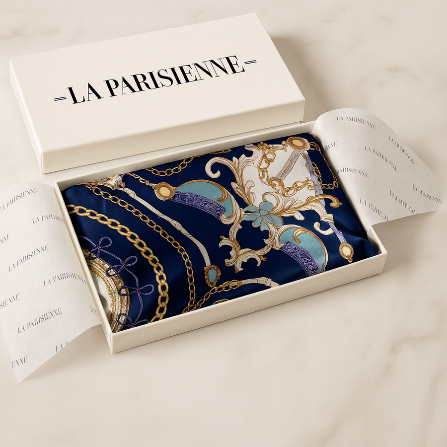 Chic Kopftuch 100% Seide Originelle Dekoration | La Parisienne