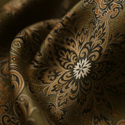 100% Silk Square Green Chic Ornament für Frauen | La Parisienne