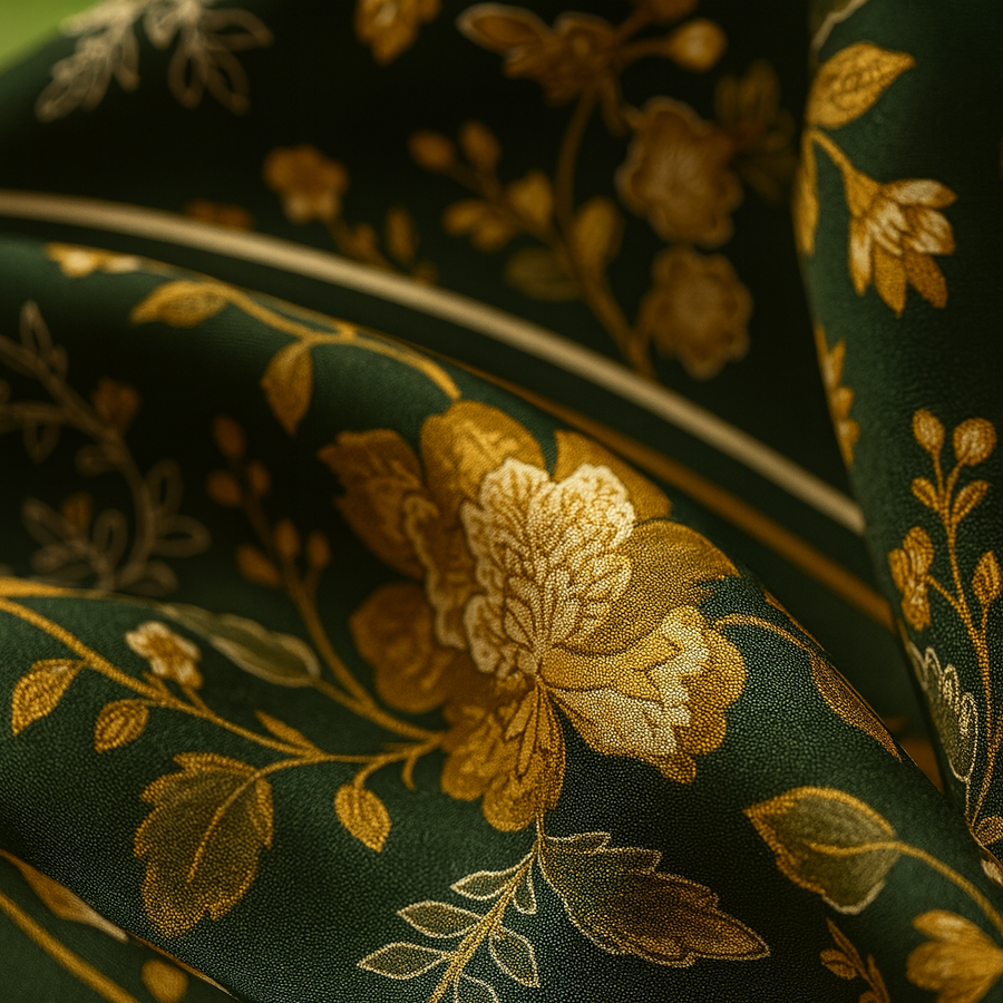 Sciarpa quadrata in seta 100% con decorazione floreale bianca per donna | La Parisienne