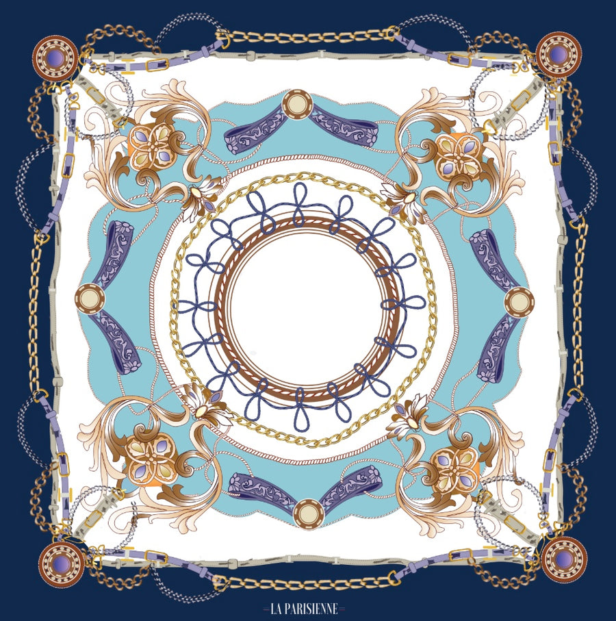 Chic Kopftuch 100% Seide Originelle Dekoration | La Parisienne