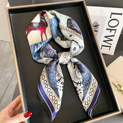 Women's 100% Silk Square Scarf with Deer Pattern | La Parisienne