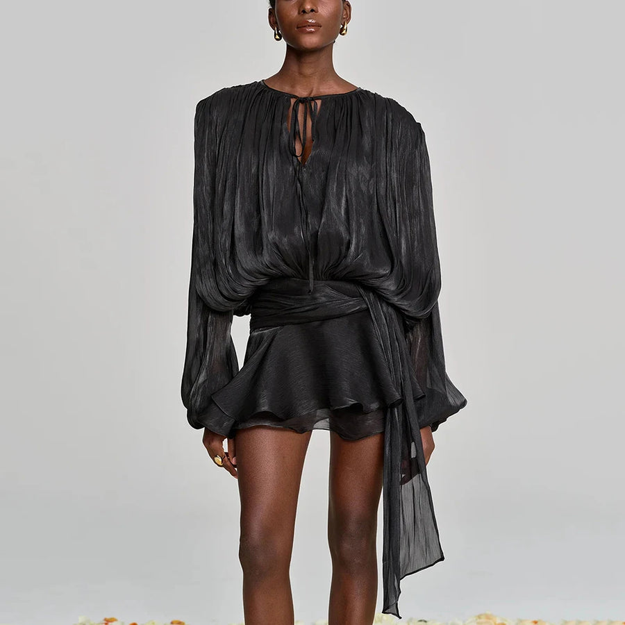 Elegantes Kurzarmkleid mit langem Arm | La Parisienne