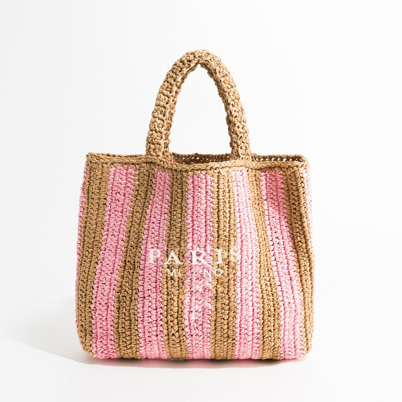 Strandhandtasche aus Stroh || Strandhandtasche aus Stroh La Parisienne
