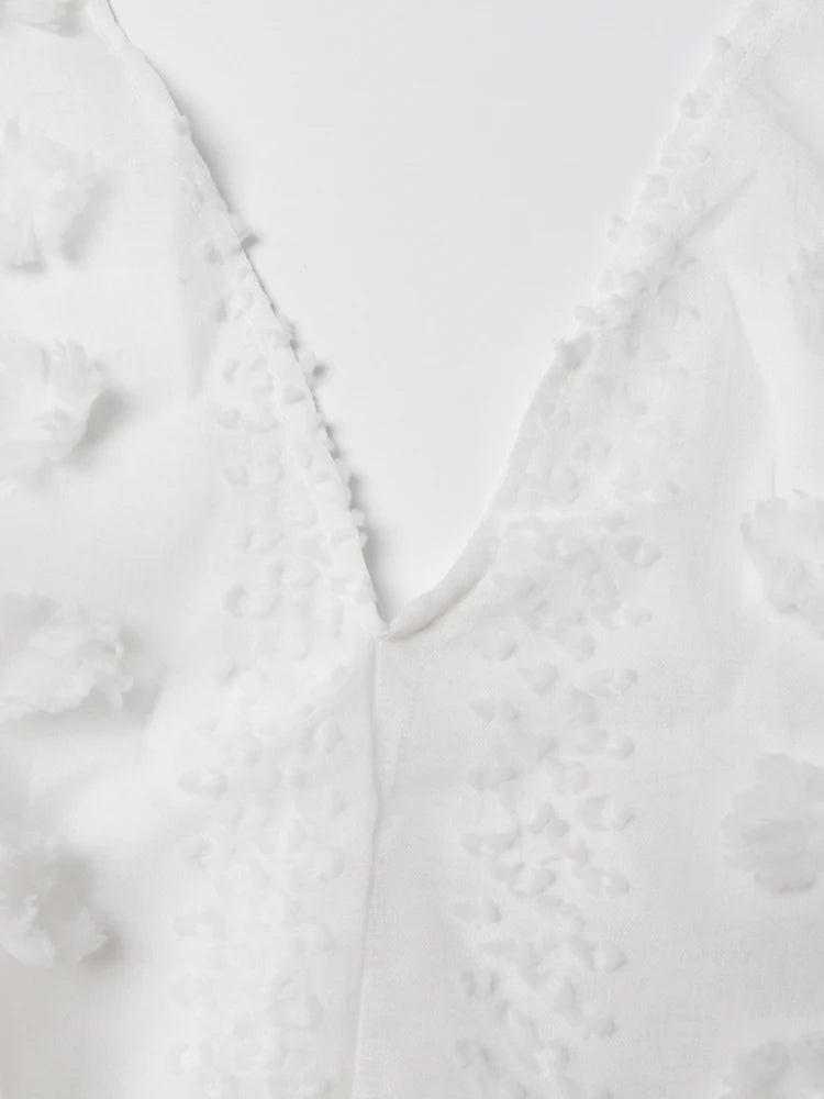 Elegantes langes Kleid mit Stickerei | La Parisienne