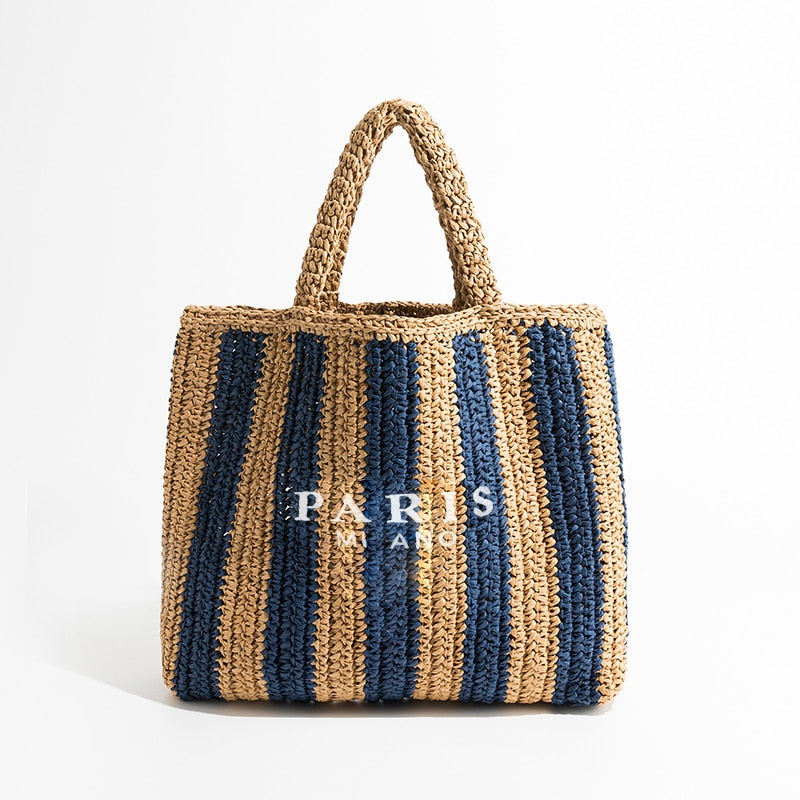 Strandhandtasche aus Stroh || Strandhandtasche aus Stroh La Parisienne