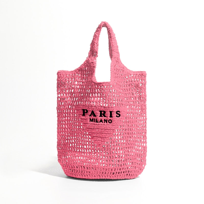 Strandhandtasche aus Stroh || Strandhandtasche aus Stroh La Parisienne
