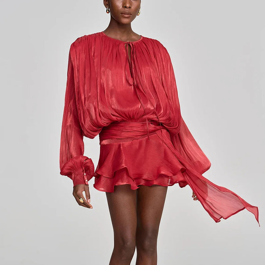 Elegantes Kurzarmkleid mit langem Arm | La Parisienne