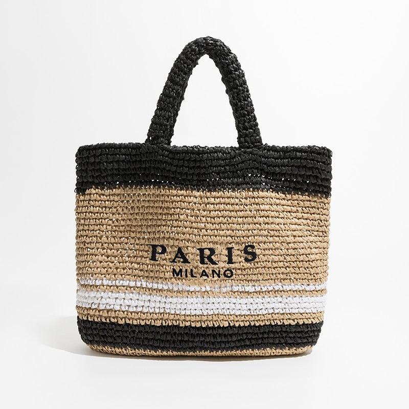 Strandhandtasche aus Stroh || Strandhandtasche aus Stroh La Parisienne