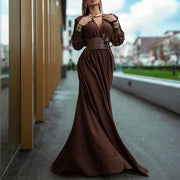 Charismatisches & Elegantes Langes Kleid mit Gürtel | La Parisienne