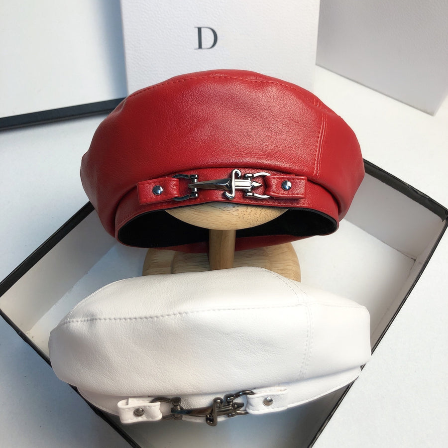 Leder Barett Frau | La Parisienne