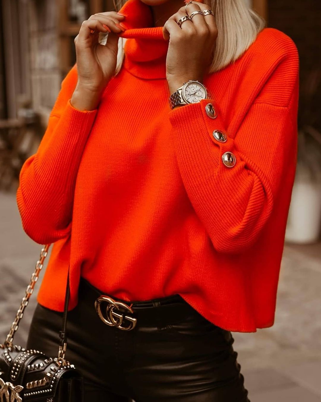 Weit geschnittener Pullover mit Rollkragen für Frauen || La Parisienne
