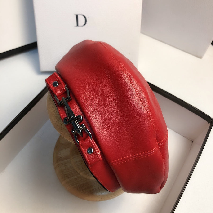 Leder Barett Frau | La Parisienne