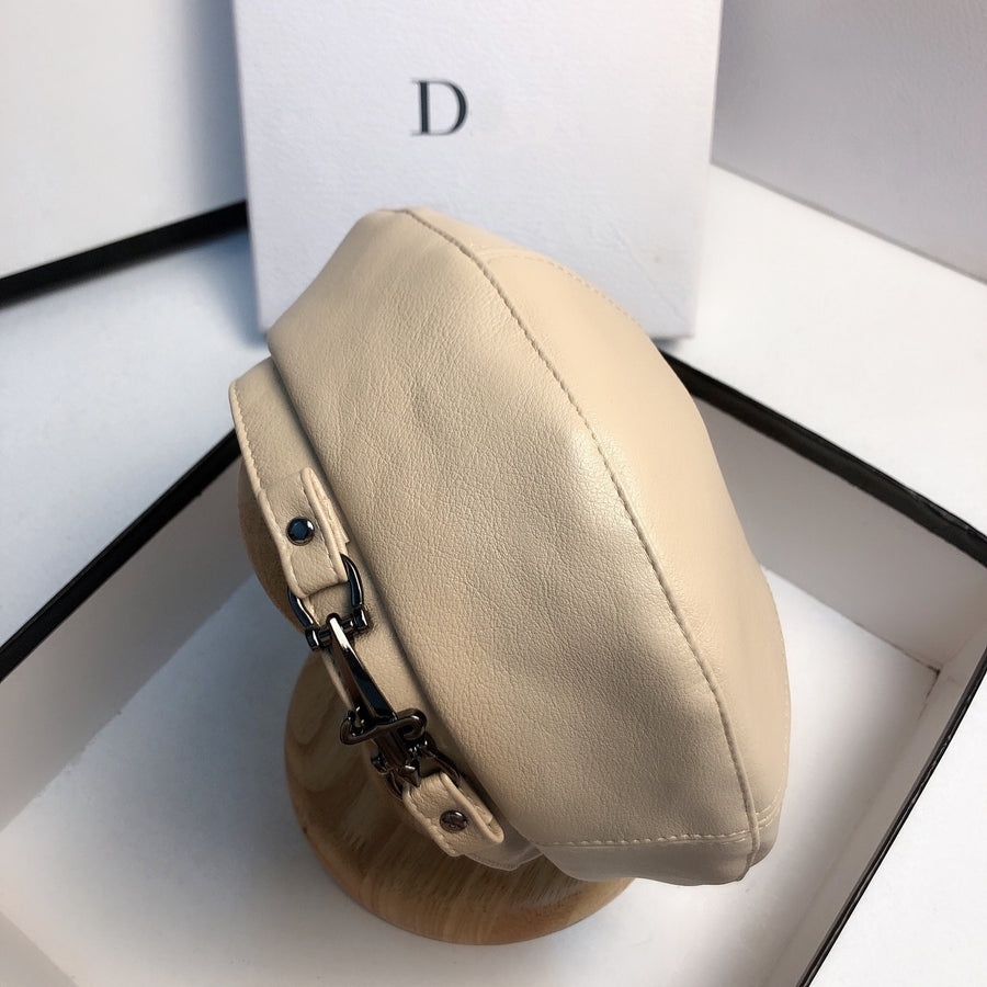 Leder Barett Frau | La Parisienne