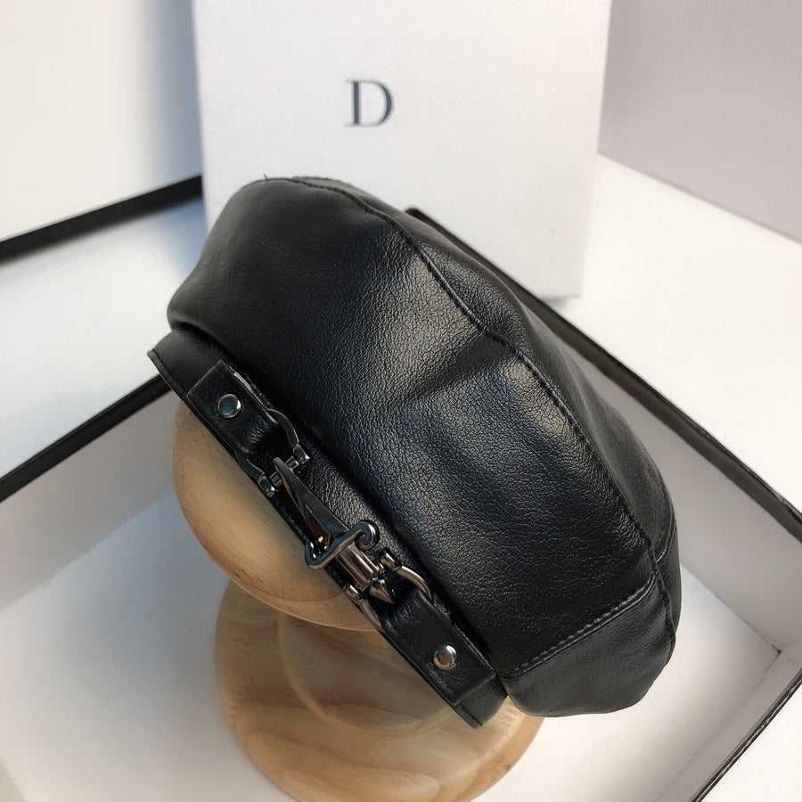 Leder Barett Frau | La Parisienne