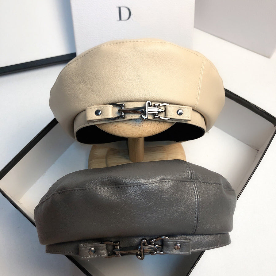 Leder Barett Frau | La Parisienne