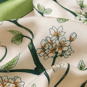 Square 100% Silk Chic Flower Decoration Women | La Parisienne 