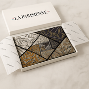 Women's 100% Silk Square Scarf mit Refined Flower | La Parisienne 