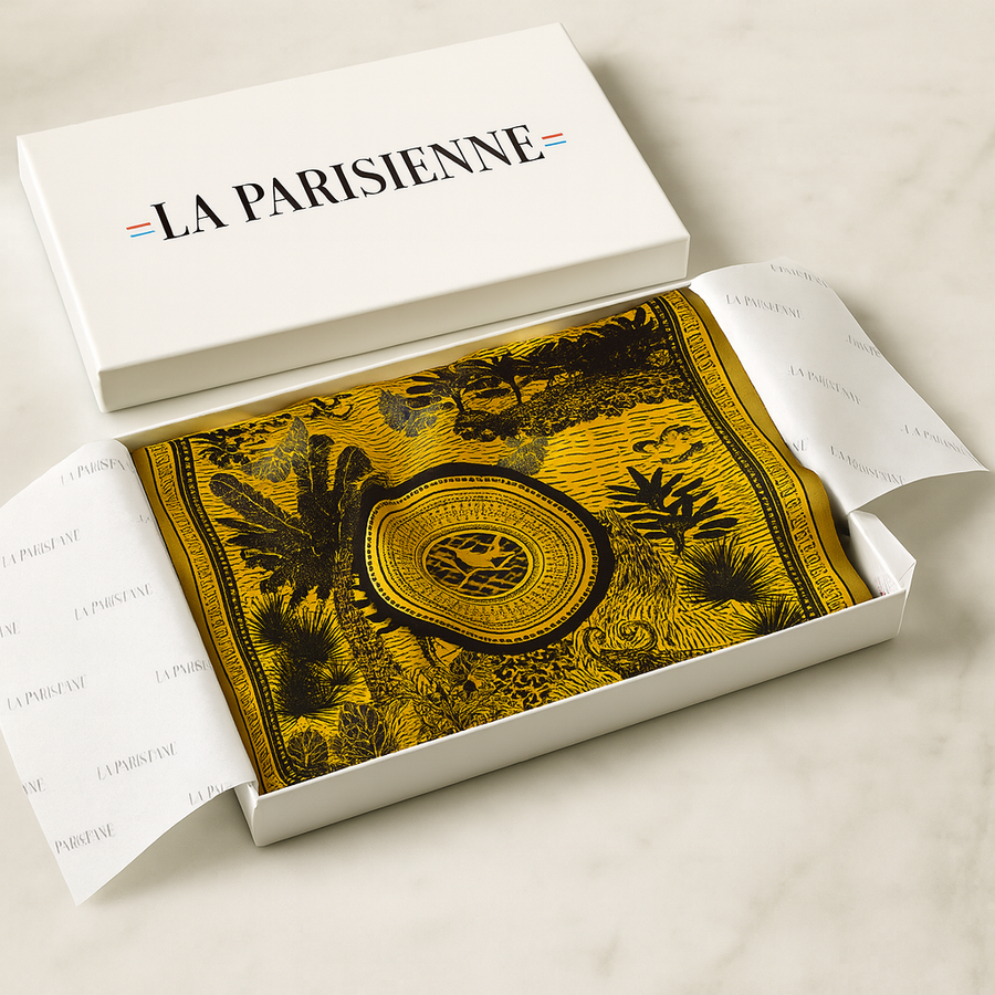 Carré 100% Seide Dekoration Ägypten Frau | La Parisienne
