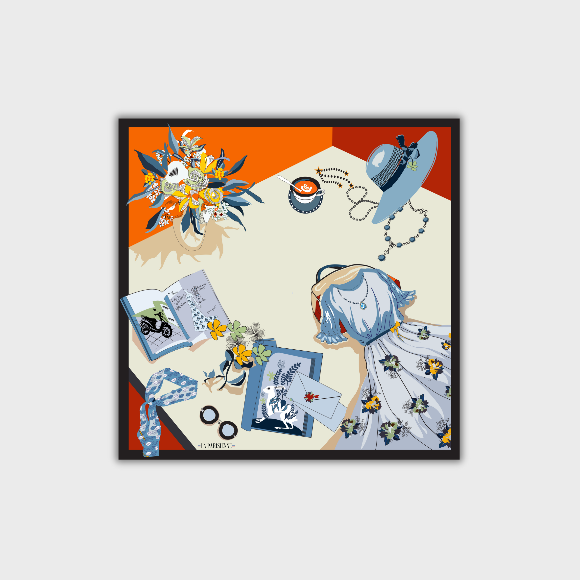 Kästchen 100 % Seide Signature | La Parisienne