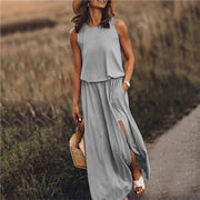 Langes ärmelloses Kleid | La Parisienne
