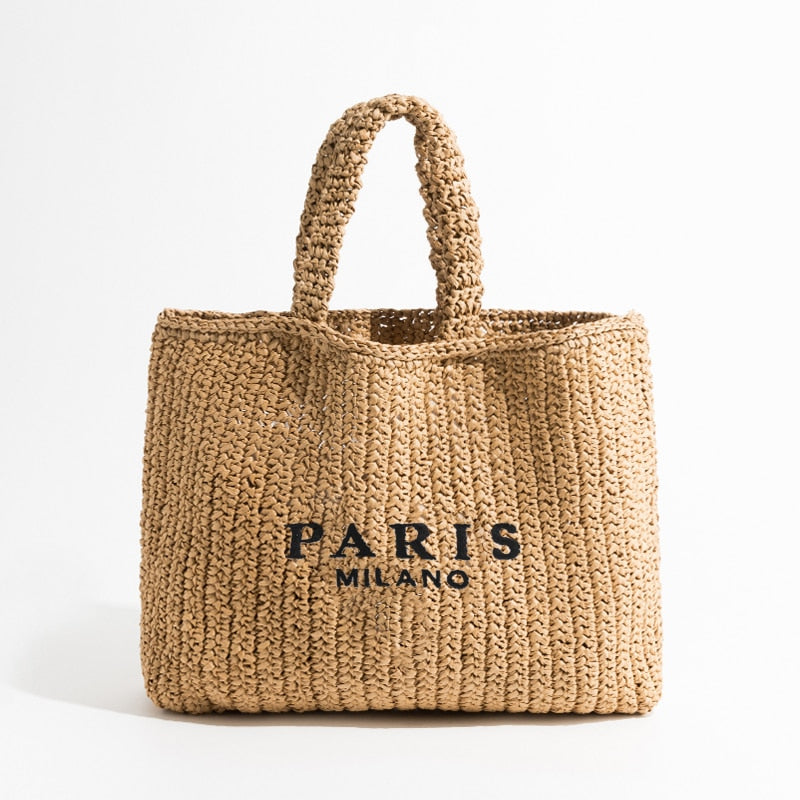 Strandhandtasche aus Stroh || Strandhandtasche aus Stroh La Parisienne