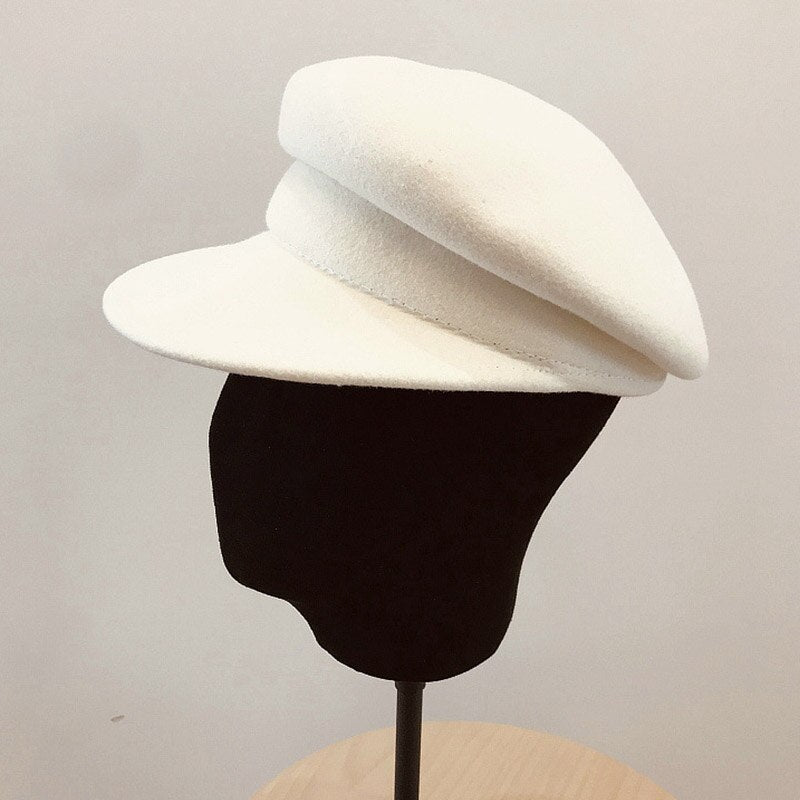 Schicke Damen-Mützenmütze Beret Wolle | La Parisienne