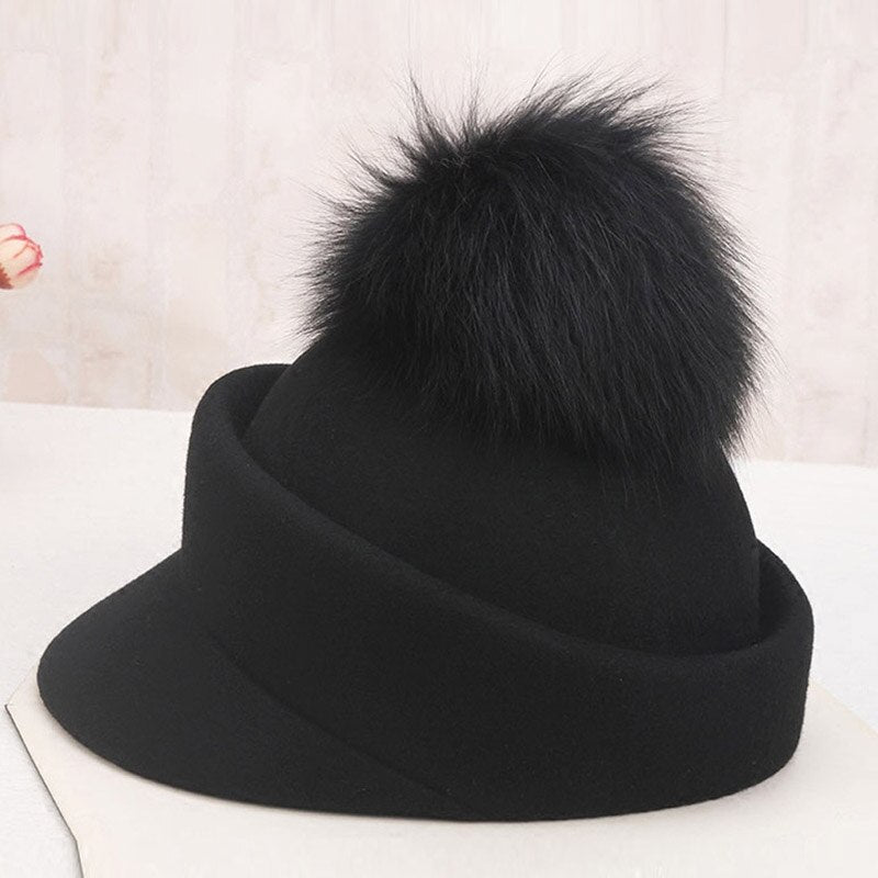 Sophisticated Women's Fur Cap Beret Chic || Pelzmütze La Parisienne