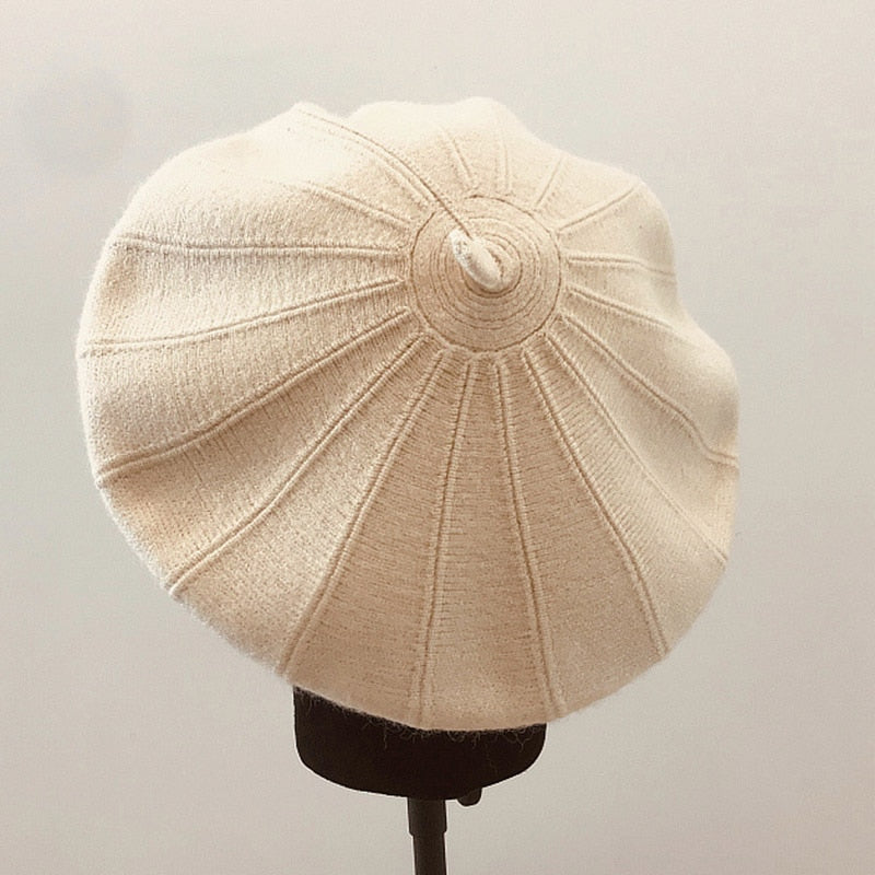 Breite Damenmütze aus 100% Wolle | La Parisienne