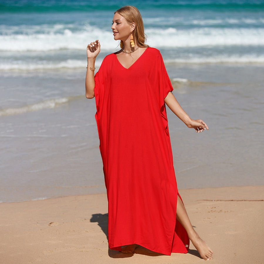 Women's Chic Red Beach Dress | The Parisian 