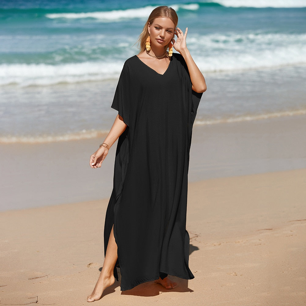 Schickes schwarzes Strandkleid für Damen | Der Pariser